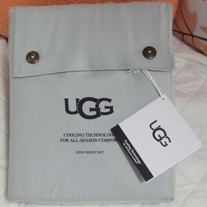 UGG Alahna KING SIZE Sheet Set MINERAL Green All Season Cooling Tech Wicking NEW